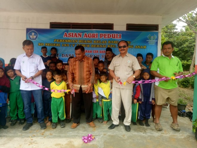 Dukung Kualitas Pendidikan di Provinsi Jambi, Asian Agri Berikan Bantuan Ruang Kelas Baru