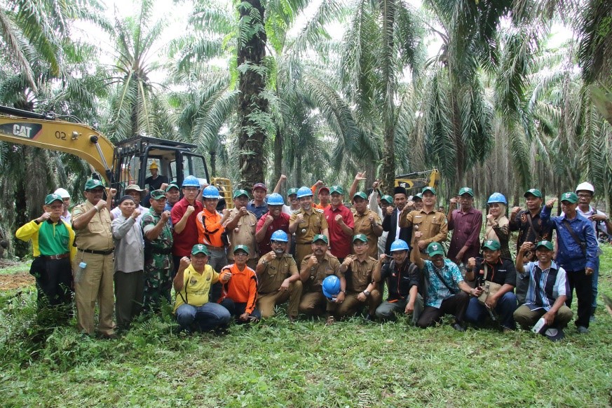 Tumbang Perdana Tandai Peremajaan Sawit Rakyat di Siak, Riau