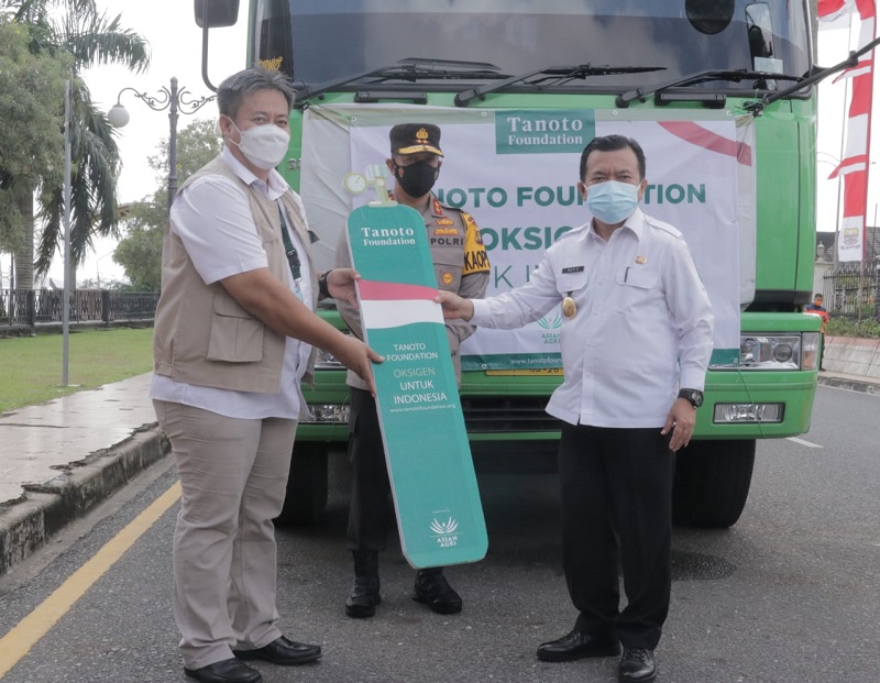 Asian Agri bersama Tanoto Foundation Donasikan 24 ton Oksigen Bagi Pasien Covid-19