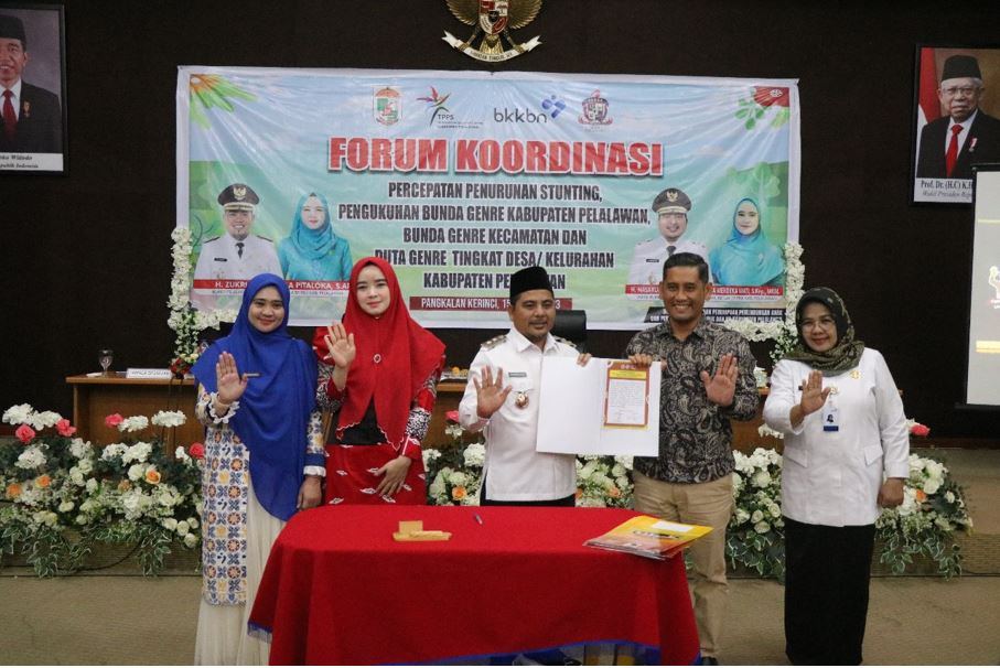 Komitmen Cegah Stunting, Asian Agri dan Tanoto Foundation Tandatangani Komitmen Bersama dengan Pemerintah Kabupaten Pelalawan