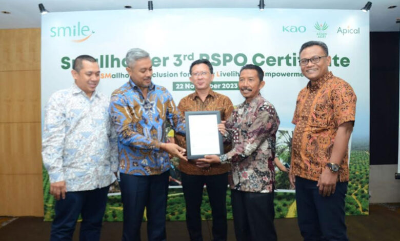 Mentoring Smallholders Towards A Sustainable Supply Chain, SMILE Programme Achieves RSPO Certificate for the Third Year